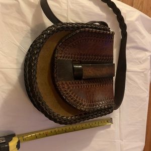 Vintage leather saddle bag